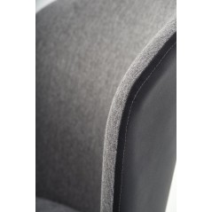 Scaun living/sufragerie Halmar K447, cadru metal,  stil scandinav, 49x54x87x46cm, textil, gri