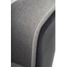 Scaun living/sufragerie Halmar K447, cadru metal, stil scandinav, 49x54x87x46cm, textil, gri