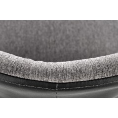 Scaun living/sufragerie Halmar K447, cadru metal,  stil scandinav, 49x54x87x46cm, textil, gri