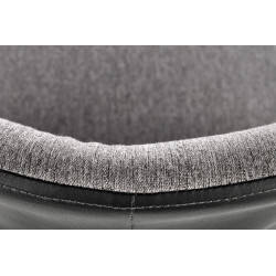 Scaun living/sufragerie Halmar K447, cadru metal,  stil scandinav, 49x54x87x46cm, textil, gri