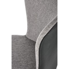 Scaun living/sufragerie Halmar K447, cadru metal,  stil scandinav, 49x54x87x46cm, textil, gri