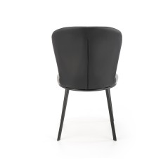 Scaun living/sufragerie Halmar K447, cadru metal,  stil scandinav, 49x54x87x46cm, textil, gri