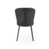 Scaun living/sufragerie Halmar K447, cadru metal, stil scandinav, 49x54x87x46cm, textil, gri