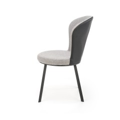 Scaun living/sufragerie Halmar K447, cadru metal,  stil scandinav, 49x54x87x46cm, textil, gri
