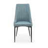 Scaun living/sufragerie Halmar K448, cadru metal,  stil clasic, 50x54x95x48cm, textil, albastru/gri