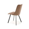 Scaun tapitat living/sufragerie Halmar K450, cadru metal, spatar matlasat, stil modern, 44x58x85x47cm, catifea, bej