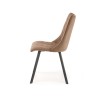 Scaun tapitat living/sufragerie Halmar K450, cadru metal, spatar matlasat, stil modern, 44x58x85x47cm, catifea, bej