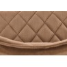 Scaun tapitat living/sufragerie Halmar K450, cadru metal, spatar matlasat, stil modern, 44x58x85x47cm, catifea, bej