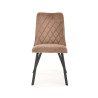Scaun tapitat living/sufragerie Halmar K450, cadru metal, spatar matlasat, stil modern, 44x58x85x47cm, catifea, bej
