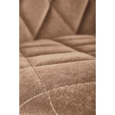 Scaun tapitat living/sufragerie Halmar K450, cadru metal, spatar matlasat, stil modern, 44x58x85x47cm, catifea, bej
