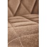 Scaun tapitat living/sufragerie Halmar K450, cadru metal, spatar matlasat, stil modern, 44x58x85x47cm, catifea, bej