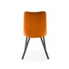 Scaun tapitat living/sufragerie Halmar K450, cadru metal, spatar matlasat, stil modern, 44x58x85x47cm, catifea, maro