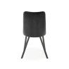 Scaun tapitat living/sufragerie Halmar K450, cadru metal, spatar matlasat, stil modern, 44x58x85x47cm, catifea, negru
