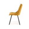 Scaun tapitat living/sufragerie Halmar K450, cadru metal, spatar matlasat, stil modern, 44x58x85x47cm, catifea, galben