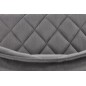 Scaun Singapore, design scandinav, catifea gri, cadru otel, 44x58x85x47 cm