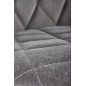 Scaun Singapore, design scandinav, catifea gri, cadru otel, 44x58x85x47 cm