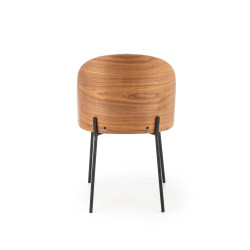 Scaun living/sufragerie Halmar K451, cadru metal/lemn,  stil scandinav, 52x53x81x48cm, textil, gri