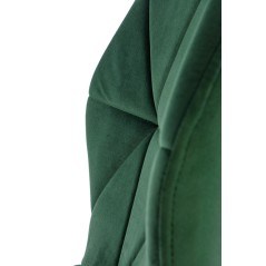 Scaun tapitat living/sufragerie Halmar K453, cadru metal, spatar matlasat, stil modern, 48x53x86x50cm, catifea, verde