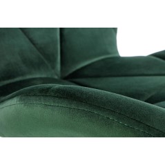 Scaun tapitat living/sufragerie Halmar K453, cadru metal, spatar matlasat, stil modern, 48x53x86x50cm, catifea, verde