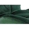 Scaun tapitat living/sufragerie Halmar K453, cadru metal, spatar matlasat, stil modern, 48x53x86x50cm, catifea, verde