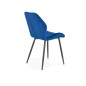 Scaun Briana, tesatura de catifea, pentru bucatarie sau dining, 48x53x86x50 cm, bleumarin