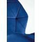 Scaun Briana, tesatura de catifea, pentru bucatarie sau dining, 48x53x86x50 cm, bleumarin