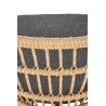 Scaun living/sufragerie Halmar K456, cadru metal, stil scandinav, 79x63x58x51cm, ratan, maro/gri