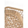 Scaun living/sufragerie Halmar K457, cadru metal,  stil scandinav, 59x62x90x44cm, ratan, maro