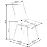 Scaun tapitat living/sufragerie Halmar K460, cadru metal, stil glamour, 49x54x84x46cm, catifea, bej