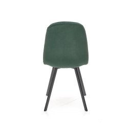 Scaun tapitat living/sufragerie Halmar K462, cadru metal,  stil clasic, 45x57x82x48cm, catifea, verde