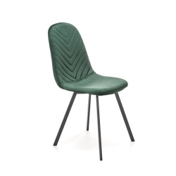 Scaun tapitat living/sufragerie Halmar K462, cadru metal,  stil clasic, 45x57x82x48cm, catifea, verde