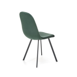 Scaun tapitat living/sufragerie Halmar K462, cadru metal,  stil clasic, 45x57x82x48cm, catifea, verde