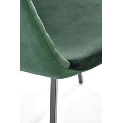 Scaun tapitat living/sufragerie Halmar K462, cadru metal,  stil clasic, 45x57x82x48cm, catifea, verde