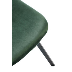 Scaun tapitat living/sufragerie Halmar K462, cadru metal,  stil clasic, 45x57x82x48cm, catifea, verde