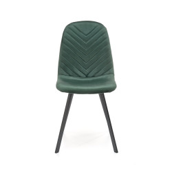 Scaun tapitat living/sufragerie Halmar K462, cadru metal,  stil clasic, 45x57x82x48cm, catifea, verde
