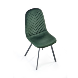 Scaun tapitat living/sufragerie Halmar K462, cadru metal,  stil clasic, 45x57x82x48cm, catifea, verde