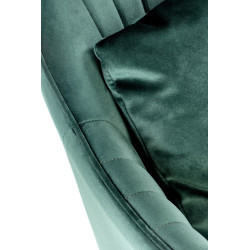 Scaun tapitat living/sufragerie Halmar K464, cadru metal, perna ergonomica inclusa, stil modern, 58x59x84x47cm, catifea, verde