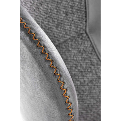 Scaun living/sufragerie Halmar K466, cadru metal,  stil modern, 50x58x89x48cm, piele/textil, gri