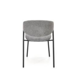 Scaun living/sufragerie Halmar K469, cadru metal,  stil modern, 50x58x78x49cm, textil, gri