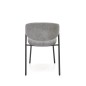 Scaun modern pentru dining, tapiterie textila gri, cadru otel, suporturi antiderapante, 50x58x78x49 cm Scaun modern pentru dining, tapiterie textila gri, cadru otel, suporturi antiderapante, 50x58x78x49 cm