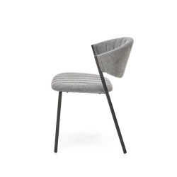 Scaun living/sufragerie Halmar K469, cadru metal,  stil modern, 50x58x78x49cm, textil, gri