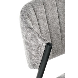 Scaun living/sufragerie Halmar K469, cadru metal,  stil modern, 50x58x78x49cm, textil, gri