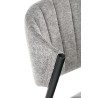 Scaun living/sufragerie Halmar K469, cadru metal, stil modern, 50x58x78x49cm, textil, gri