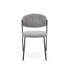 Scaun living/sufragerie Halmar K469, cadru metal, stil modern, 50x58x78x49cm, textil, gri