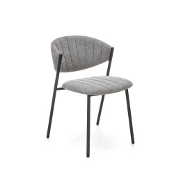 Scaun living/sufragerie Halmar K469, cadru metal,  stil modern, 50x58x78x49cm, textil, gri