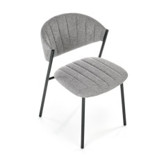 Scaun living/sufragerie Halmar K469, cadru metal,  stil modern, 50x58x78x49cm, textil, gri