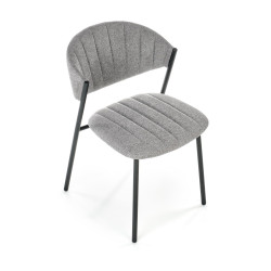 Scaun living/sufragerie Halmar K469, cadru metal,  stil modern, 50x58x78x49cm, textil, gri