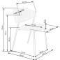 Scaun modern pentru dining, tapiterie textila gri, cadru otel, suporturi antiderapante, 50x58x78x49 cm Scaun modern pentru dining, tapiterie textila gri, cadru otel, suporturi antiderapante, 50x58x78x49 cm