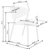 Scaun living/sufragerie Halmar K469, cadru metal, stil modern, 50x58x78x49cm, textil, gri