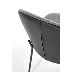 Scaun tapitat living/sufragerie Halmar K471, cadru metal,  stil clasic, 50x58x85x48cm, stofa, gri